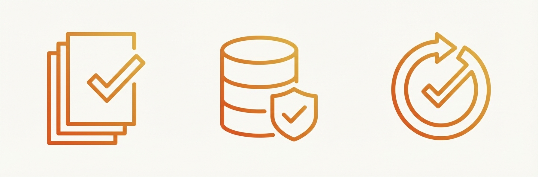 OpsPal proof point icons for audits, governance, and delivery